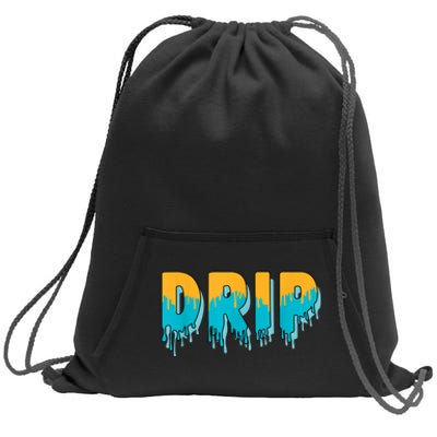 Drip Dripping Retro Aqua 5s Matching Sweatshirt Cinch Pack Bag