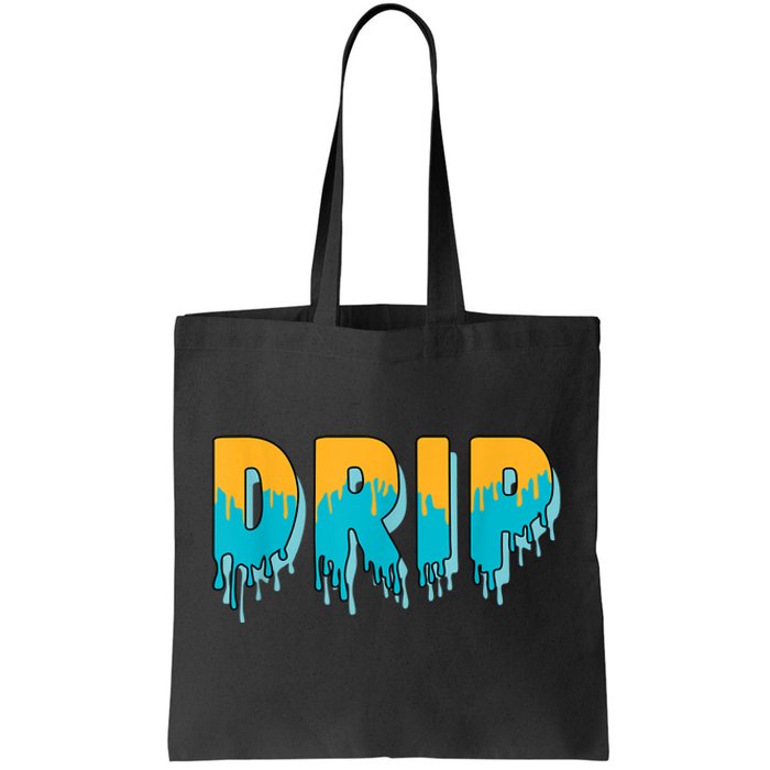 Drip Dripping Retro Aqua 5s Matching Tote Bag