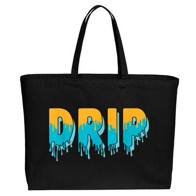 Drip Dripping Retro Aqua 5s Matching Cotton Canvas Jumbo Tote