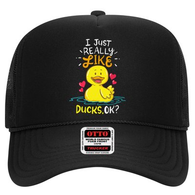 Duck Ducks Rubber Trucker Hat