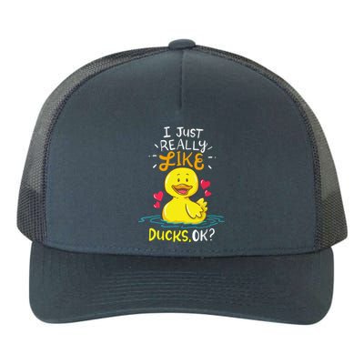 Duck Ducks Rubber Yupoong Adult 5-Panel Trucker Hat