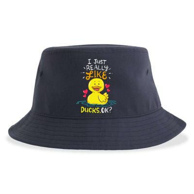 Duck Ducks Rubber Sustainable Bucket Hat