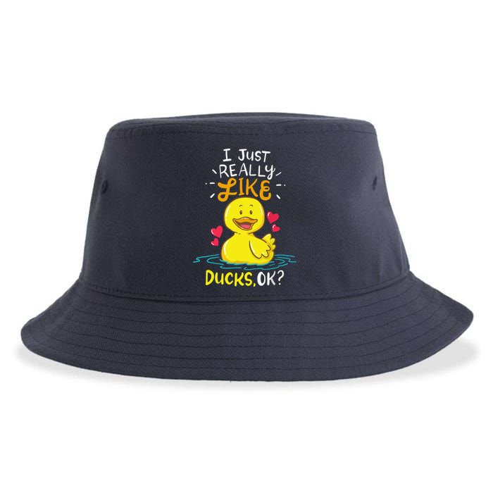 Duck Ducks Rubber Sustainable Bucket Hat