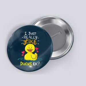 Duck Ducks Rubber Button