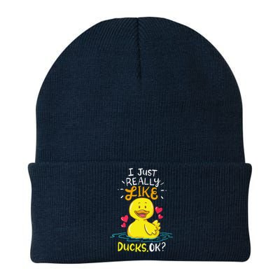 Duck Ducks Rubber Knit Cap Winter Beanie