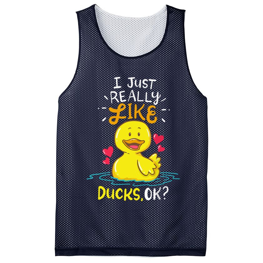 Duck Ducks Rubber Mesh Reversible Basketball Jersey Tank