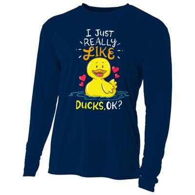 Duck Ducks Rubber Cooling Performance Long Sleeve Crew