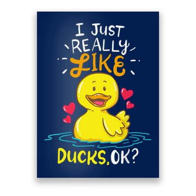 Duck Ducks Rubber Poster