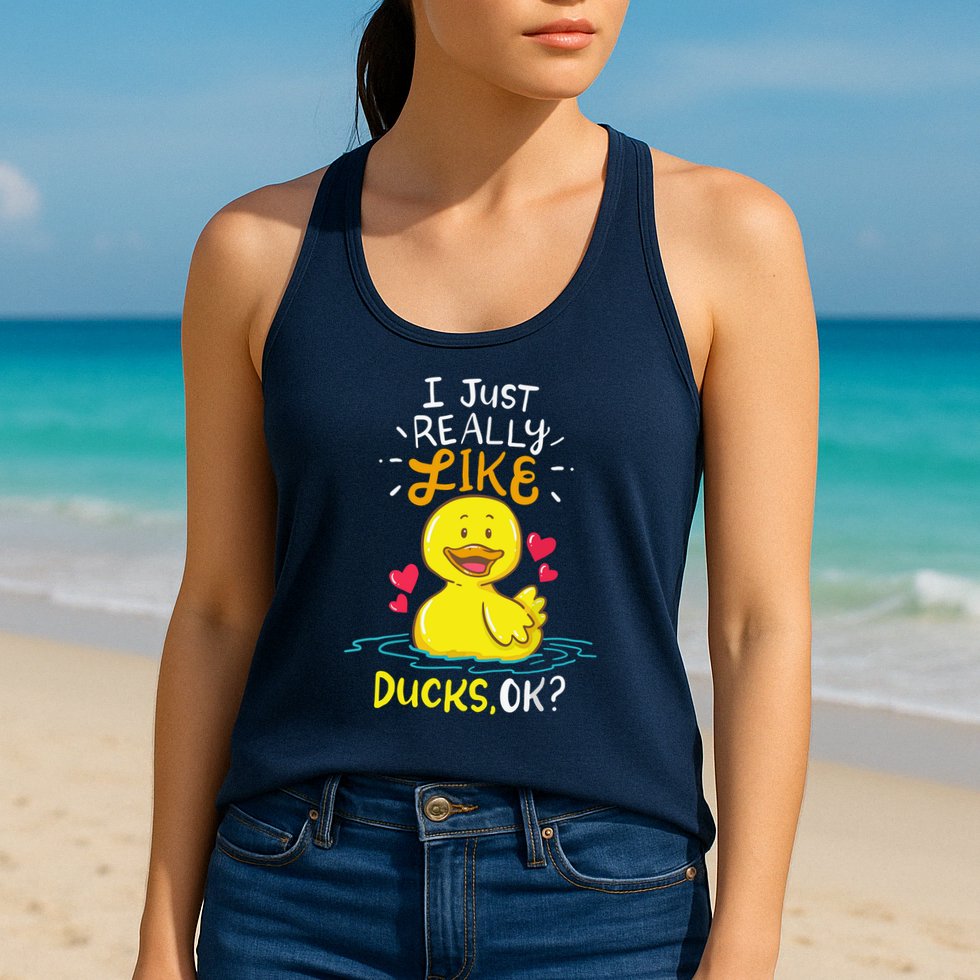 Duck Ducks Rubber Womens Tank Top