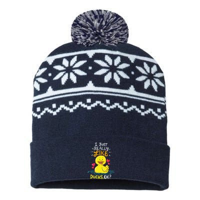 Duck Ducks Rubber USA-Made Snowflake Beanie