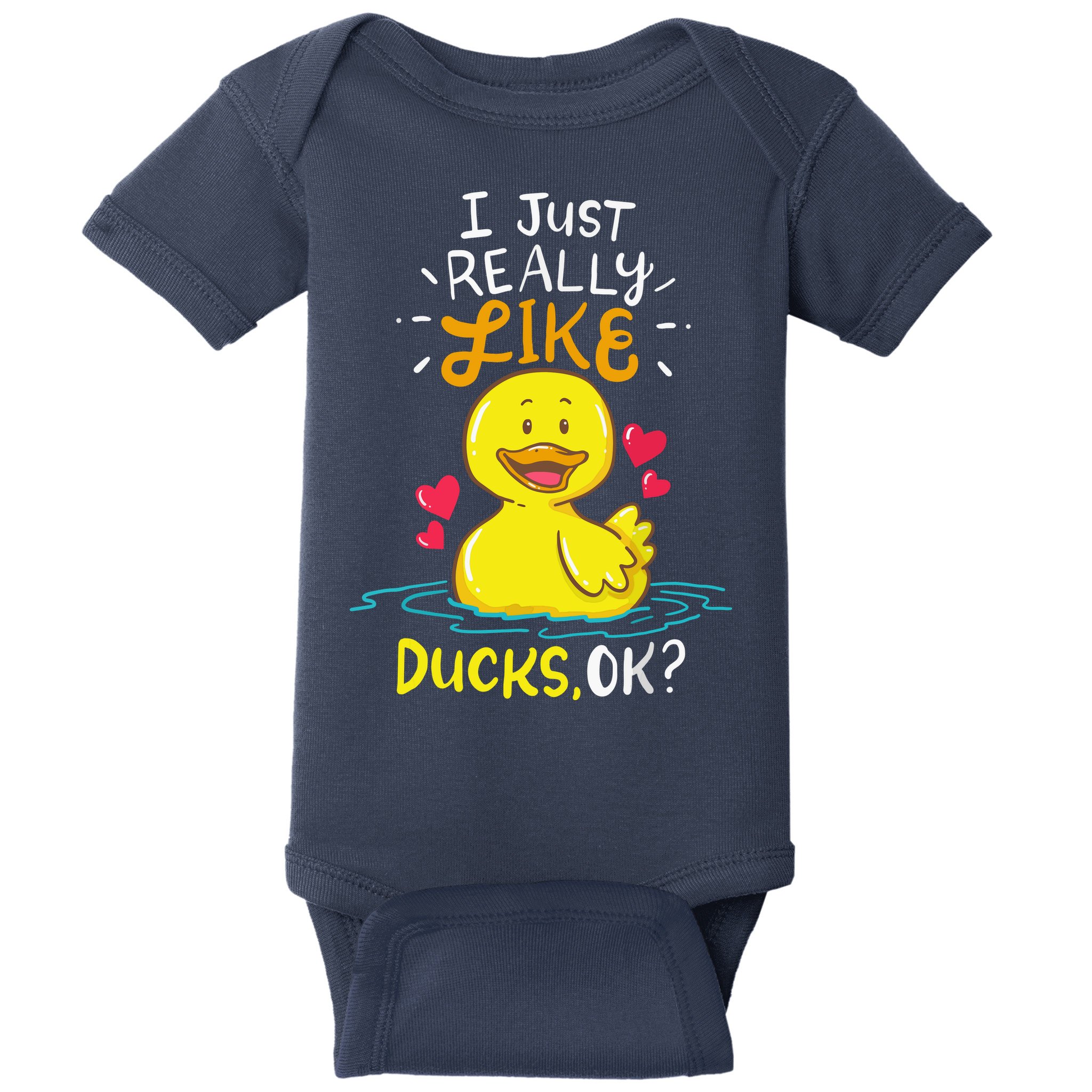Duck Ducks Rubber Baby Bodysuit