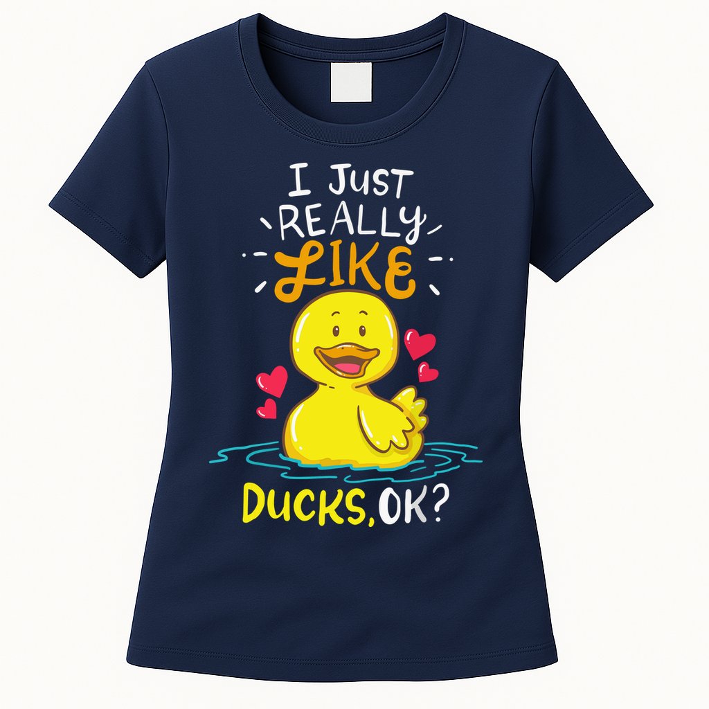 Duck Ducks Rubber Womens T-Shirt