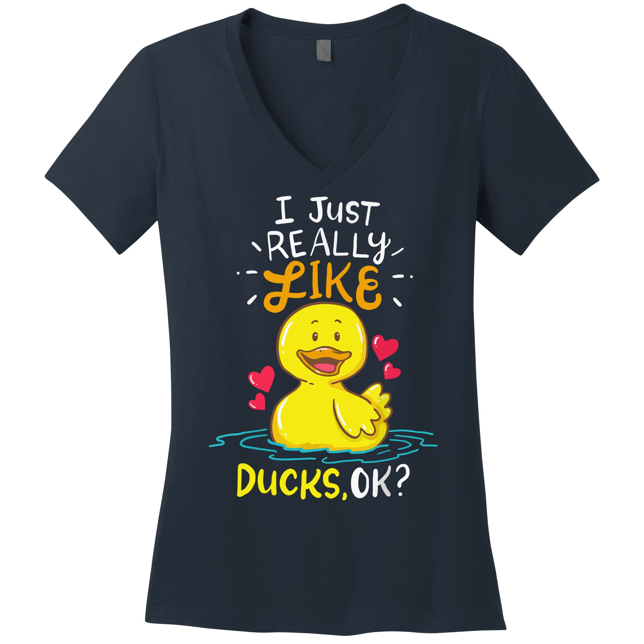 Duck Ducks Rubber Women's V-Neck T-Shirt