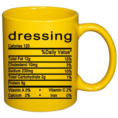 Dressing 11oz C Handle Ceramic Mug
