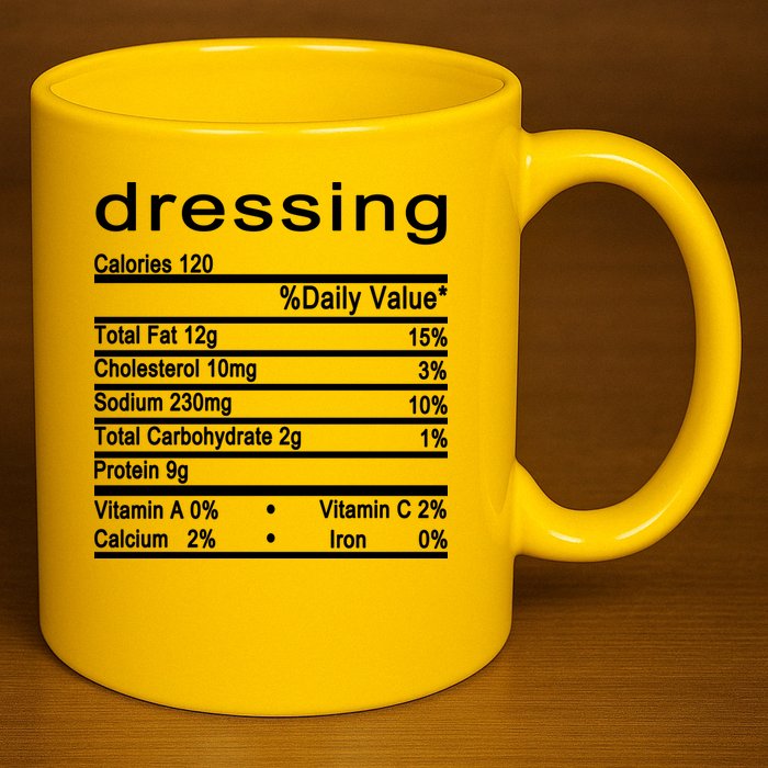 Dressing 11oz C Handle Ceramic Mug