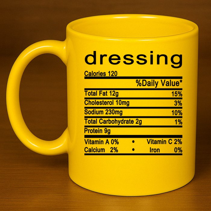 Dressing 11oz C Handle Ceramic Mug