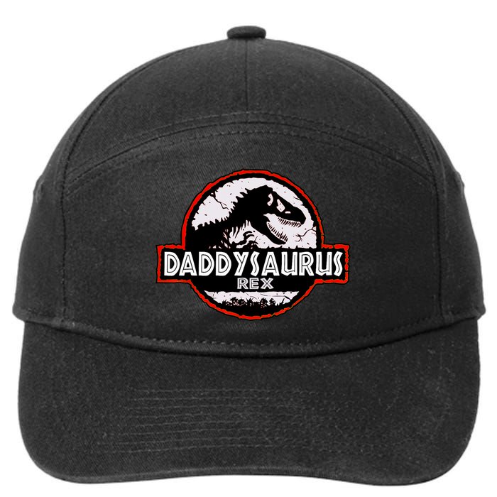 Dinosaur Daddysaurus Rex Father Day For Dad Funny Gifts Idea 7-Panel Snapback Hat