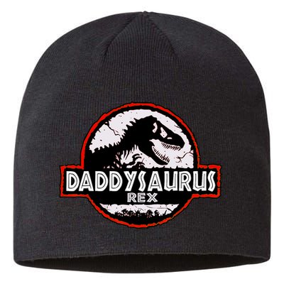 Dinosaur Daddysaurus Rex Father Day For Dad Funny Gifts Idea Sustainable Beanie