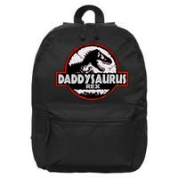 Dinosaur Daddysaurus Rex Father Day For Dad Funny Gifts Idea 16 in Basic Backpack