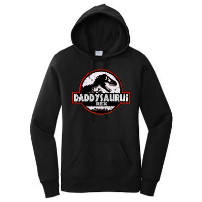 Dinosaur Daddysaurus Rex Father Day For Dad Funny Gifts Idea Women's Pullover Hoodie
