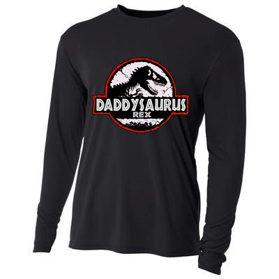 Dinosaur Daddysaurus Rex Father Day For Dad Funny Gifts Idea Cooling Performance Long Sleeve Crew