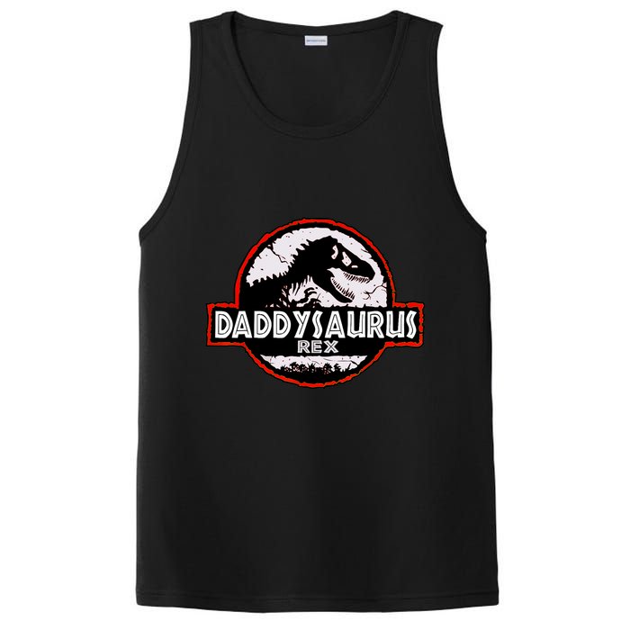 Dinosaur Daddysaurus Rex Father Day For Dad Funny Gifts Idea PosiCharge Competitor Tank