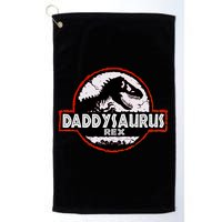 Dinosaur Daddysaurus Rex Father Day For Dad Funny Gifts Idea Golf Towel