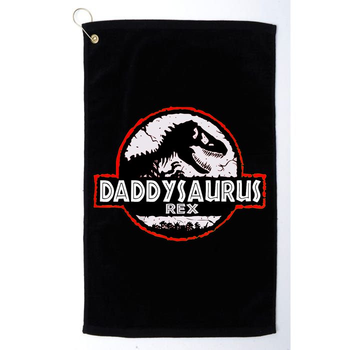 Dinosaur Daddysaurus Rex Father Day For Dad Funny Gifts Idea Golf Towel