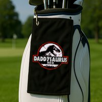 Dinosaur Daddysaurus Rex Father Day For Dad Funny Gifts Idea Golf Towel