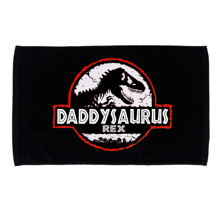 Dinosaur Daddysaurus Rex Father Day For Dad Funny Gifts Idea Microfiber Hand Towel
