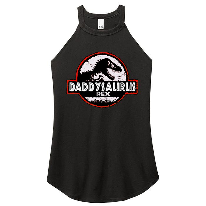 Dinosaur Daddysaurus Rex Father Day For Dad Funny Gifts Idea Women's Perfect Tri Rocker Tank