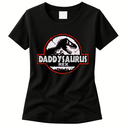 Dinosaur Daddysaurus Rex Father Day For Dad Funny Gifts Idea Womens T-Shirt