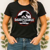 Dinosaur Daddysaurus Rex Father Day For Dad Funny Gifts Idea Womens T-Shirt