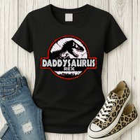 Dinosaur Daddysaurus Rex Father Day For Dad Funny Gifts Idea Womens T-Shirt