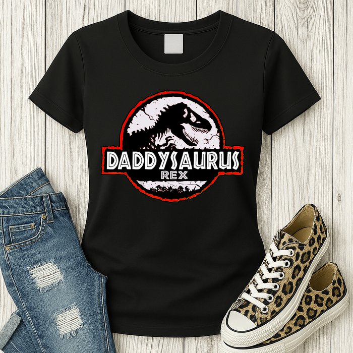 Dinosaur Daddysaurus Rex Father Day For Dad Funny Gifts Idea Womens T-Shirt