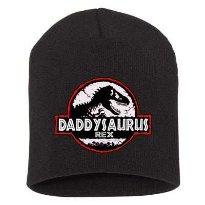 Dinosaur Daddysaurus Rex Father Day For Dad Funny Gifts Idea Short Acrylic Beanie