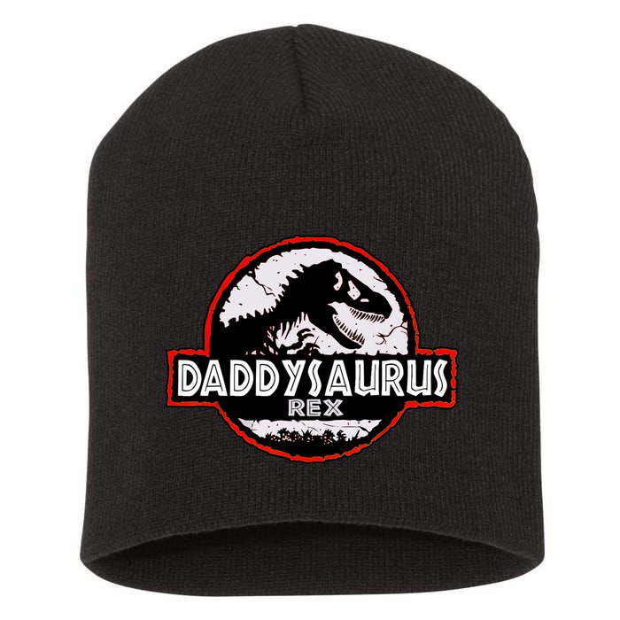 Dinosaur Daddysaurus Rex Father Day For Dad Funny Gifts Idea Short Acrylic Beanie