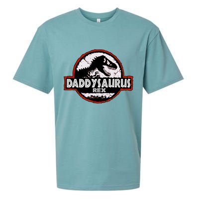 Dinosaur Daddysaurus Rex Father Day For Dad Funny Gifts Idea Sueded Cloud Jersey T-Shirt