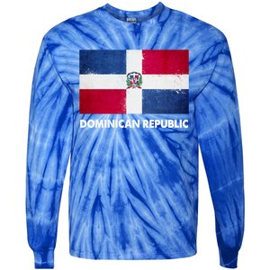 Dominican Dominican Republic Flag Gift Tie-Dye Long Sleeve Shirt