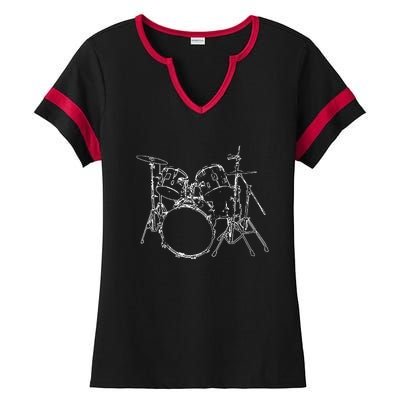 Drums Ladies Halftime Notch Neck Tee