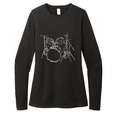 Drums Womens CVC Long Sleeve Shirt