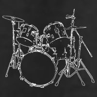 Drums Crop Fleece Hoodie