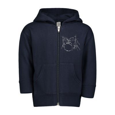 Drums Toddler Zip Fleece Hoodie