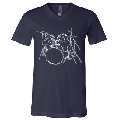 Drums V-Neck T-Shirt
