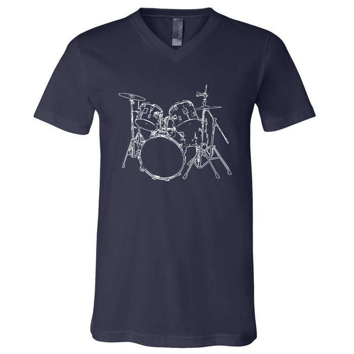 Drums V-Neck T-Shirt