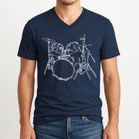 Drums V-Neck T-Shirt
