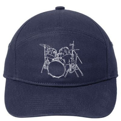 Drums 7-Panel Snapback Hat