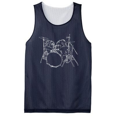 Drums Mesh Reversible Basketball Jersey Tank