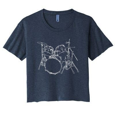 Drums Women's Crop Top Tee