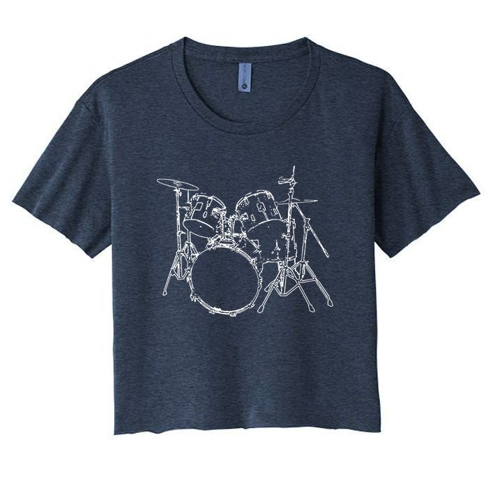 Drums Women's Crop Top Tee